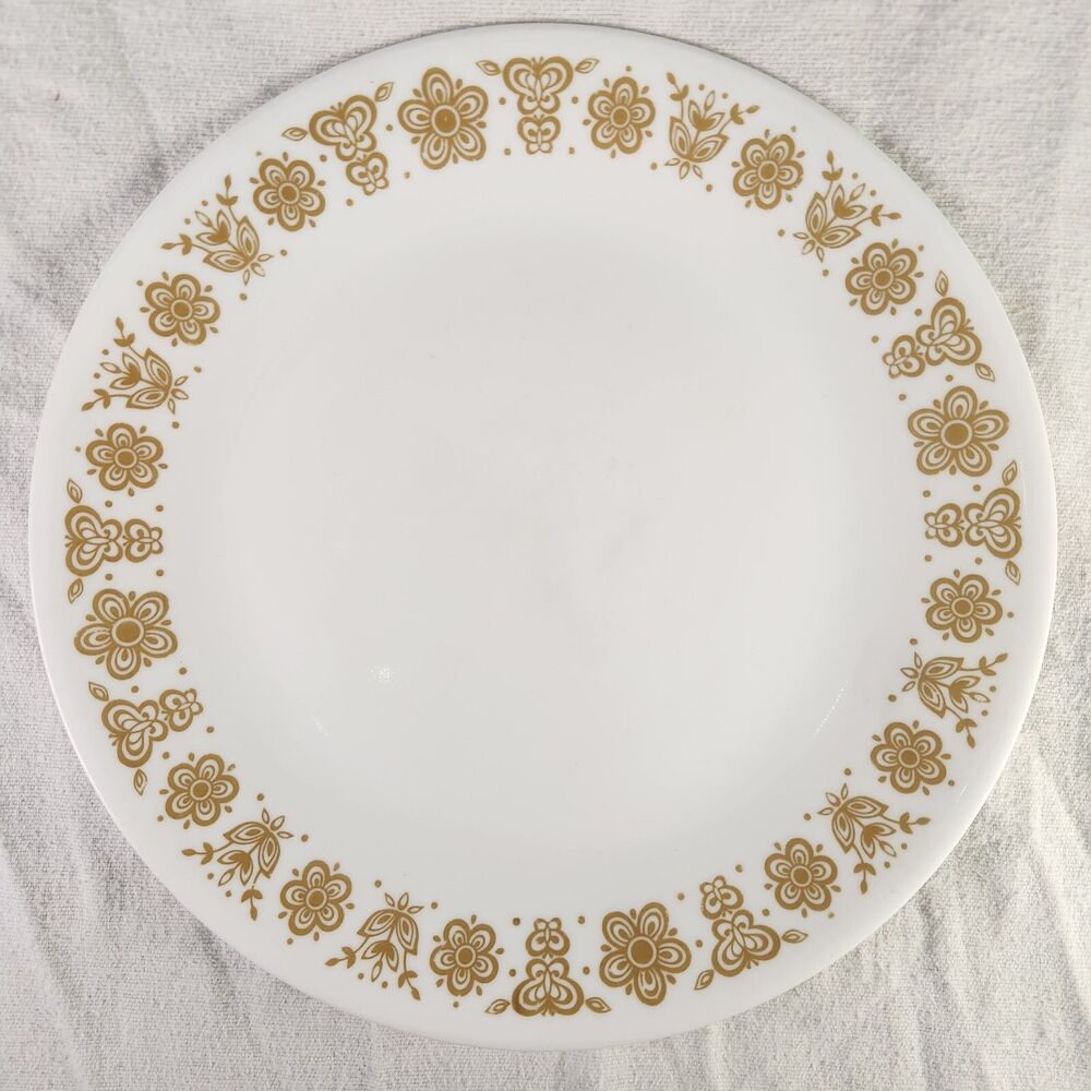 China Corelle Corning Butterfly Gold Dinnerware USA Made Vintage